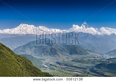 Machhapuchhre And Annapurna Mountains