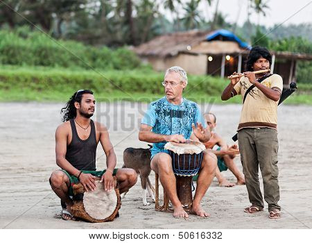 Hippies Playing Music