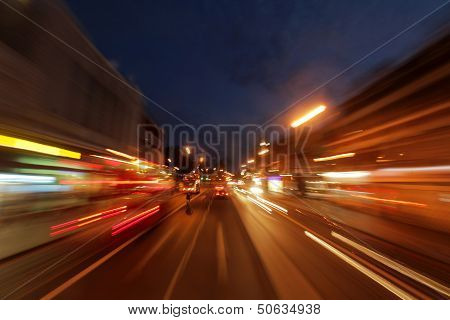 London streets at night