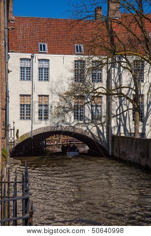 House Over A Canal Bruges