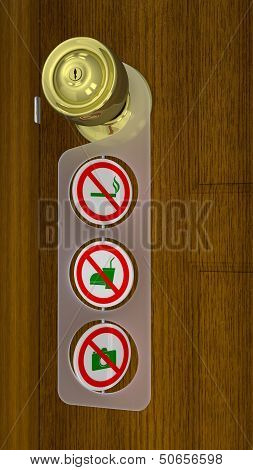 Regular Warning Sign Of Shop Entry - Door Hanger Style