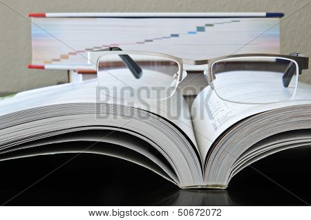 Reading Book With Glasses