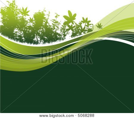 Stromy a listy zázemí