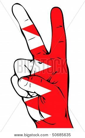Peace Sign of the Bahraini flag