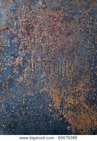 eaten away with rust background