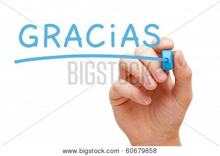 Gracias Blue Marker