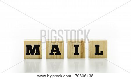 Letter Tiles Spelling The Word Mail