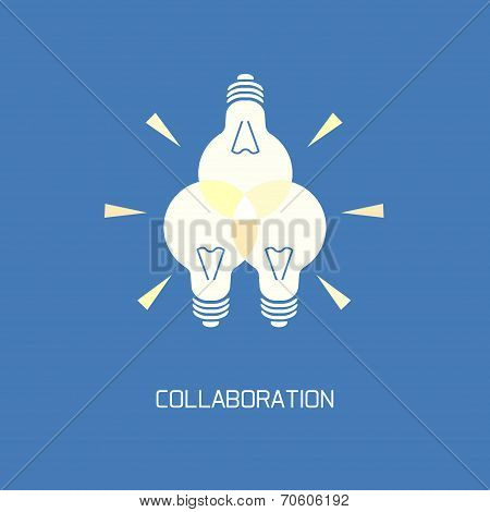 Collaboration. Abstract symbol brainstorming