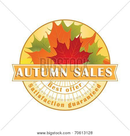 Fall Sales Stamp / Label.