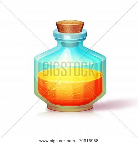 Vector illustration of glass flask