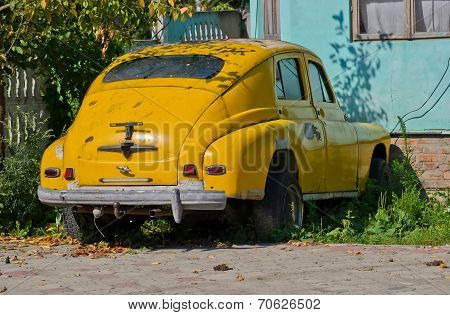 Yellow Old Car