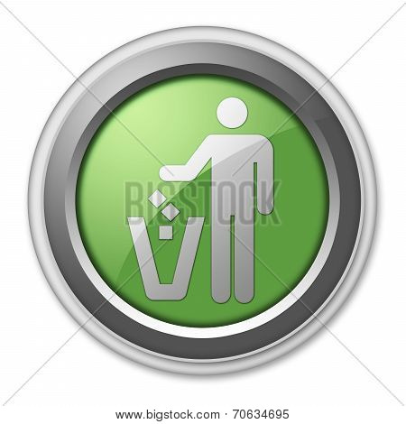 Icon, Button, Pictogram Litter Container