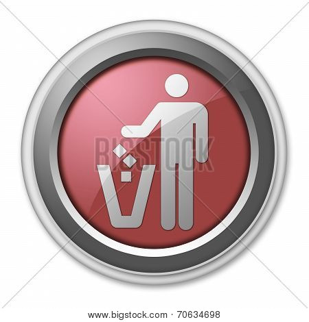 Icon, Button, Pictogram Litter Container
