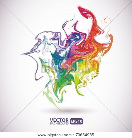 Colorful stains of paint abstract background