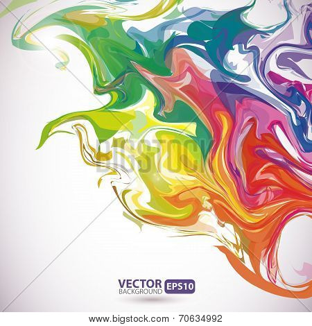 Colorful stains of paint abstract background