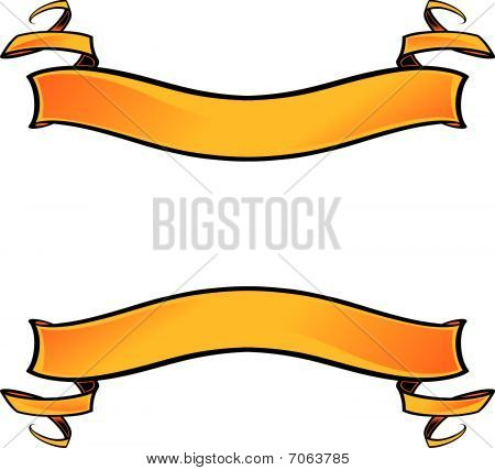 Due nastri araldici dorati per evento.