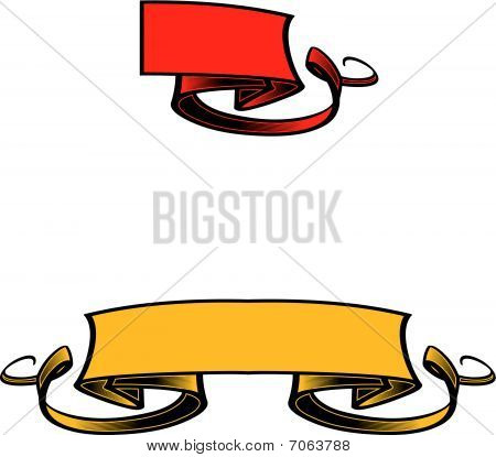 Bandiera rossa con nastro giallo