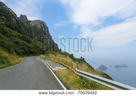 Cliff Road In Galicia