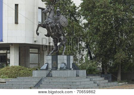 Monument of Khan Asparuh or Isperih ruler and founder the Danube North Bulgaria