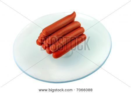 Pirâmide de salsichas de carne de bovino