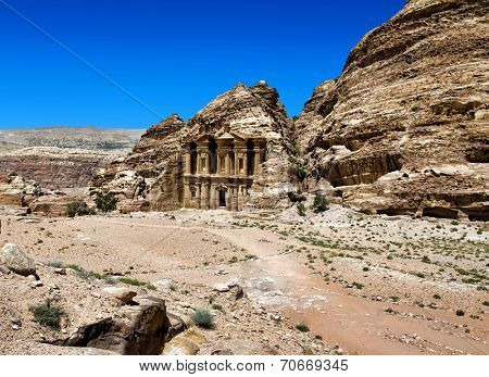 Ancient temple in Petra, Jordan