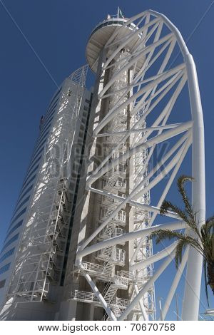 Vasco Da Gama Tower In Lisbon