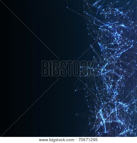 Digital Background With Cybernetic Particles