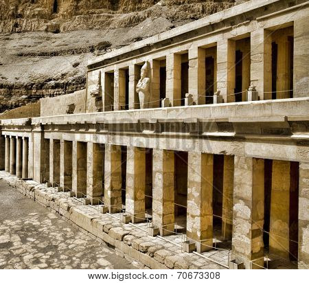 The temple of Hatshepsut near Luxor in Egypt