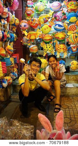 Vietnam Lantern Street, Open Air Market