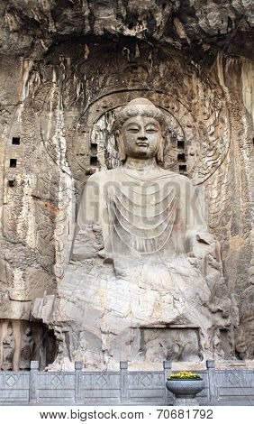 Longmen Grottoes with Buddha's statue, Luoyang, China