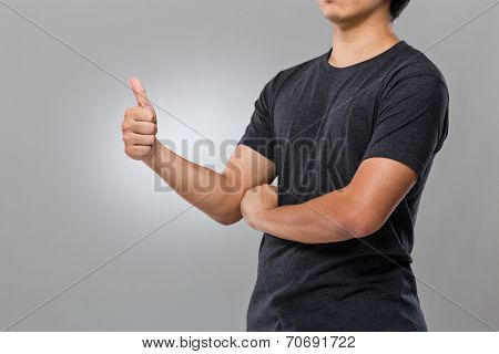 Man with prefect sign