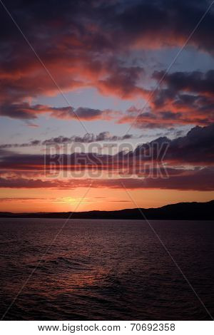 Sunset over sea