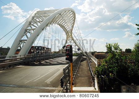 The Ostiense Bridge - Garbatella Bridge In Rome City