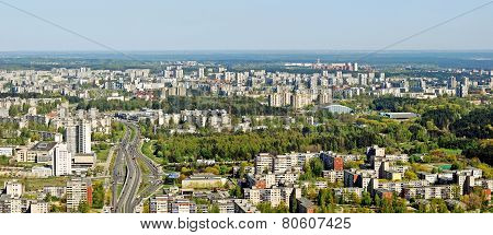 Vilnius City Capital Of Lithuania Aerial View