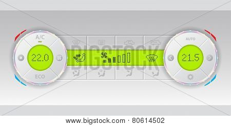 Digital Air Condition White Dashboard Design