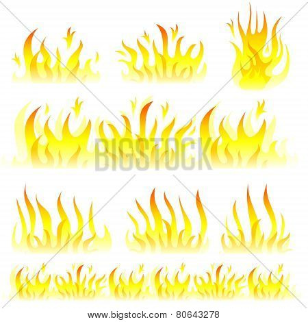 Vector flame collection
