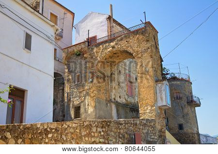 Porta di Mezzo. Rocca Imperiale. Calabria. Italy.