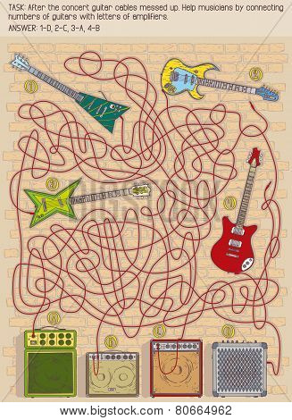 Guitar maze game