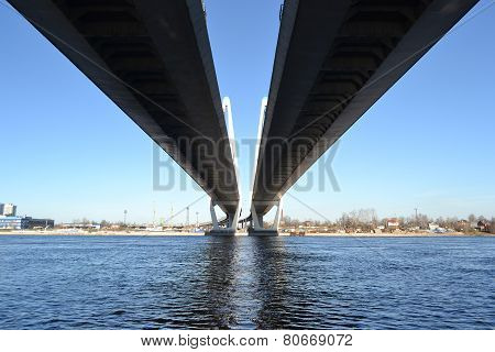 Big Obukhovsky Bridge In St.petersburg.