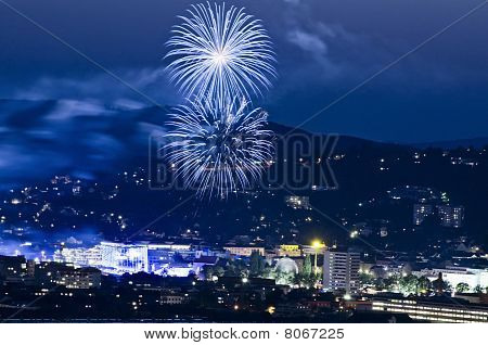 Firework In The Blue Hour