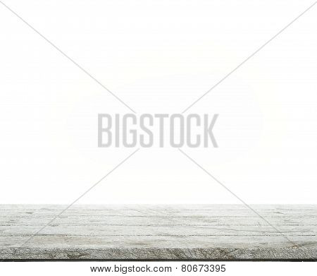 Wooddesk With White Background