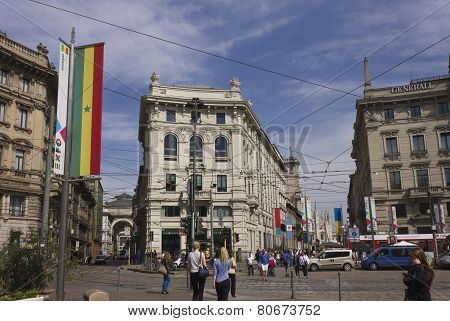 Piazza Cordusio In Milan