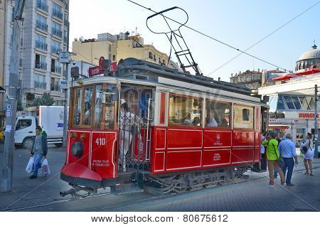 Red tram