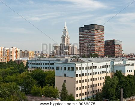 Blick auf die Stadt Birdfly. Moskau. Russland.