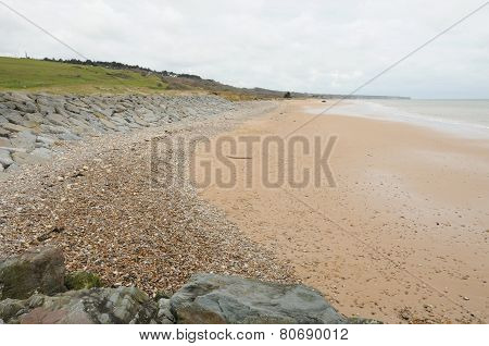 Omaha Beach In  Colleville Sur Mer In Normandy