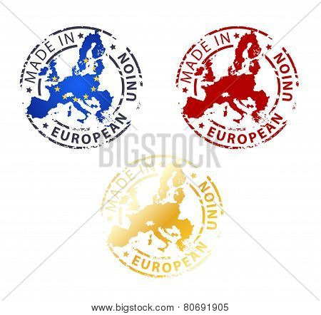 Made In European Union Stamp
