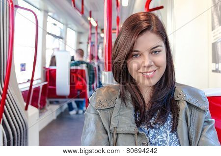 Girl In A Public Transport