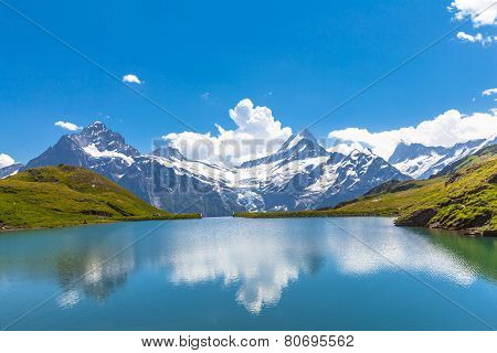 Bachalpsee And The Snow Peaks Of Jungfrau Region
