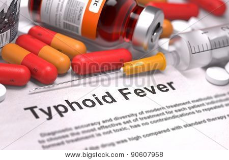 Typhoid Fever Diagnosis. Medical Concept.