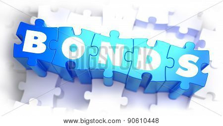 Bonds - White Word on Blue Puzzles.